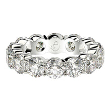 Load image into Gallery viewer, Round Cut Lab Grown Diamond Eternity Ring in 14k White Gold (6 cttw FG/VS2)-1