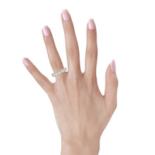 Load image into Gallery viewer, Round Cut Lab Grown Diamond Eternity Ring in 14k White Gold (6 cttw FG/VS2)-4