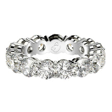 Load image into Gallery viewer, Round Cut Lab Grown Diamond Eternity Ring in 14k White Gold (5 cttw FG/VS2)-1