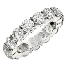 Load image into Gallery viewer, Round Cut Lab Grown Diamond Eternity Ring in 14k White Gold (5 cttw FG/VS2)-0