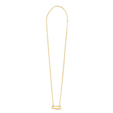 Load image into Gallery viewer, 14k Yellow Gold Elongated Link Paperclip Necklace-0