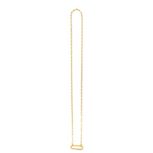 Load image into Gallery viewer, 14k Yellow Gold Elongated Link Paperclip Necklace-1