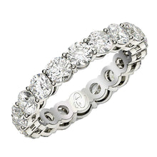 Load image into Gallery viewer, Round Cut Lab Grown Diamond Eternity Ring in 14k White Gold (2 cttw FG/VS2)-0