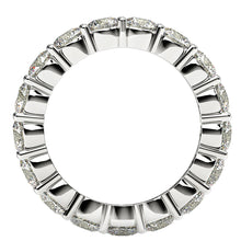 Load image into Gallery viewer, Round Cut Lab Grown Diamond Eternity Ring in 14k White Gold (3 cttw FG/VS2)-2