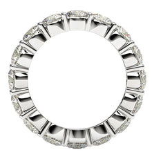 Load image into Gallery viewer, Round Cut Lab Grown Diamond Eternity Ring in 14k White Gold (4 cttw FG/VS2)-2