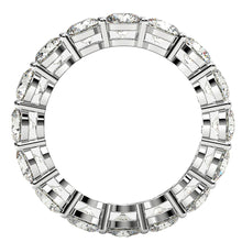 Load image into Gallery viewer, Round Cut Lab Grown Diamond Eternity Ring in 14k White Gold (4 cttw FG/VS2)-2