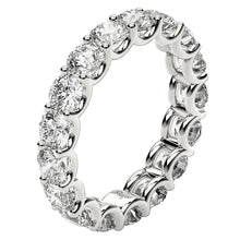 Load image into Gallery viewer, Round Cut Lab Grown Diamond Eternity Ring in 14k White Gold (3 cttw FG/VS2)-3