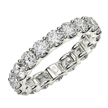 Load image into Gallery viewer, Round Cut Lab Grown Diamond Eternity Ring in 14k White Gold (2 cttw FG/VS2)-0