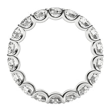 Load image into Gallery viewer, Round Cut Lab Grown Diamond Eternity Ring in 14k White Gold (2 cttw FG/VS2)-2