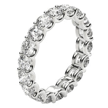 Load image into Gallery viewer, Round Cut Lab Grown Diamond Eternity Ring in 14k White Gold (2 cttw FG/VS2)-3