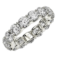 Load image into Gallery viewer, Round Cut Lab Grown Diamond Eternity Ring in 14k White Gold (5 cttw FG/VS2)-0