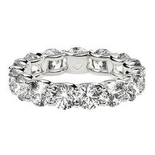 Load image into Gallery viewer, Round Cut Lab Grown Diamond Eternity Ring in 14k White Gold (5 cttw FG/VS2)-1