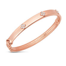 Load image into Gallery viewer, 14k Rose Gold Trilogy Diamond Bangle-1