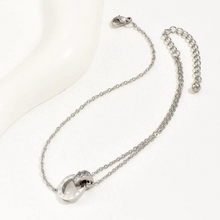 Load image into Gallery viewer, Rhinestone Detail Double Layered Anklet Ankle Bracelet