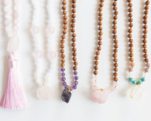 Load image into Gallery viewer, All is Well Mala Raw Quartz
