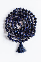 Load image into Gallery viewer, Blue Sandstone Short Tassel Mala