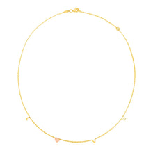 Load image into Gallery viewer, 14k Two Tone Gold Love Necklace