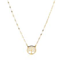 Load image into Gallery viewer, 14K Yellow Gold Tree of Life Necklace