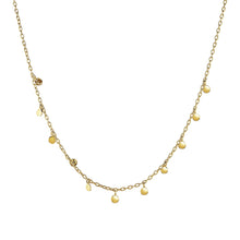 Load image into Gallery viewer, Choker Necklace with Hammered Beads in 14k Yellow Gold
