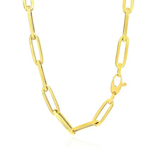 Load image into Gallery viewer, 14K Yellow Gold Wide Paperclip Chain (6.1mm)