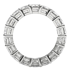 Load image into Gallery viewer, Emerald Cut Lab Grown Diamond Eternity Ring in 14k White Gold (8 cttw FG/VS2)-2
