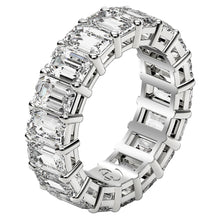 Load image into Gallery viewer, Emerald Cut Lab Grown Diamond Eternity Ring in 14k White Gold (8 cttw FG/VS2)-3