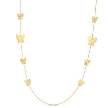 Load image into Gallery viewer, 14k Yellow Gold Papillon Graduated Butterfly Necklace-0