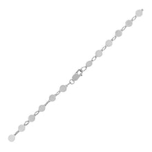 Load image into Gallery viewer, 14k White Gold Bracelet with Polished Circles