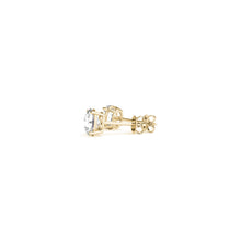 Load image into Gallery viewer, 1 cttw Certified IGI Lab Grown Round Diamond Stud Earrings 14k Yellow Gold (G/VS2)-3