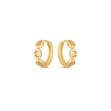 Load image into Gallery viewer, 14k Yellow Gold Oval Mariner Huggies-1