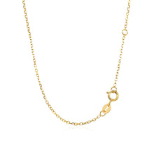 Load image into Gallery viewer, 14k Yellow Gold 17 inch Necklace with Round Blue Topaz