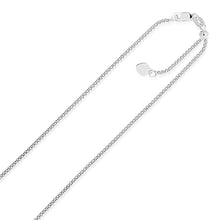 Load image into Gallery viewer, 14k White Gold Adjustable Popcorn Chain 1.3mm