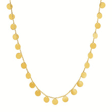 Load image into Gallery viewer, Choker Necklace with Polished Discs in 14k Yellow Gold