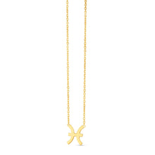 Load image into Gallery viewer, 14K Yellow Gold Pisces Necklace-0