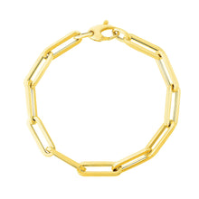 Load image into Gallery viewer, 14K Yellow Gold Extra Wide Paperclip Chain Bracelet
