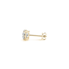 Load image into Gallery viewer, 1 1/2 cttw Certified IGI Lab Grown Round Diamond Stud Earrings 14k Yellow Gold (G/VS2)-1