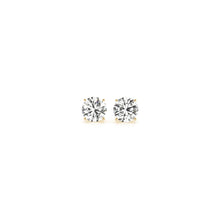 Load image into Gallery viewer, 1/2 cttw Lab Grown Round Diamond Stud Earrings 14k Yellow Gold (G/VS2)-0