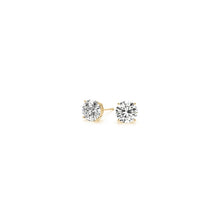 Load image into Gallery viewer, 1/2 cttw Lab Grown Round Diamond Stud Earrings 14k Yellow Gold (G/VS2)-2