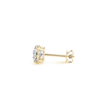 Load image into Gallery viewer, 2 cttw Certified IGI Lab Grown Round Diamond Stud Earrings 14k Yellow Gold (G/VS2)-1