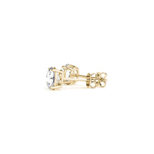 Load image into Gallery viewer, 2 cttw Certified IGI Lab Grown Round Diamond Stud Earrings 14k Yellow Gold (G/VS2)-3
