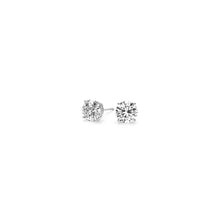 Load image into Gallery viewer, 1/2 cttw Lab Grown Round Diamond Stud Earrings 14k White Gold (G/VS2)-2