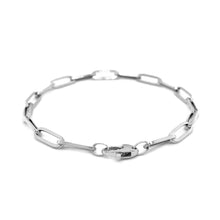 Load image into Gallery viewer, 14K White Gold Bold Paperclip Chain Bracelet