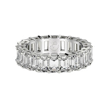 Load image into Gallery viewer, Emerald Cut Lab Grown Diamond Eternity Ring in 14k White Gold (2 cttw FG/VS2)-1