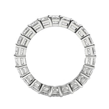 Load image into Gallery viewer, Emerald Cut Lab Grown Diamond Eternity Ring in 14k White Gold (2 cttw FG/VS2)-2