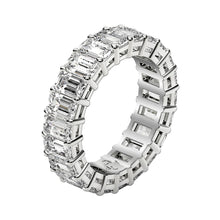 Load image into Gallery viewer, Emerald Cut Lab Grown Diamond Eternity Ring in 14k White Gold (2 cttw FG/VS2)-3