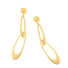 Load image into Gallery viewer, 14k Yellow Gold Italian Oval Link Earrings-1