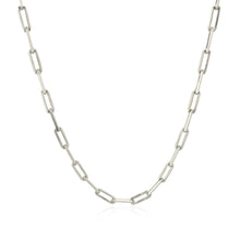 Load image into Gallery viewer, 18K White Gold Paperclip Chain (2.5mm)-1