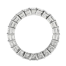 Load image into Gallery viewer, Emerald Cut Lab Grown Diamond Eternity Ring in 14k White Gold (3 cttw FG/VS2)-2