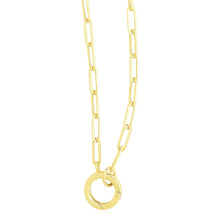 Load image into Gallery viewer, 14k Yellow Gold High Polish The Invisible Paperclip Clasp Necklace