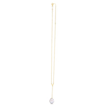 Load image into Gallery viewer, 14k Yellow Gold Tesoro Pearl Lariat Necklace-2